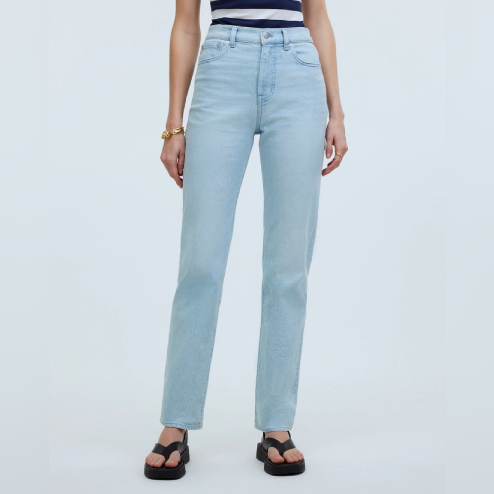 Madewell Light Wash Straight Leg Jeans